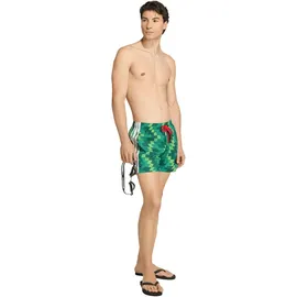 adidas Badeshorts Football-Inspired Graphic Semi Solar Green/Better Scarlet M