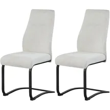 xonox.home Schwingstuhl Tina 2er Set creme schwarz B/H/T: ca. 43x98x59 cm – creme, schwarz