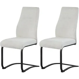 xonox.home Schwingstuhl Tina 2er Set creme schwarz B/H/T: ca. 43x98x59 cm – creme, schwarz