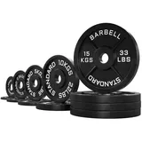 Atletica Iron Plates Set | 97,5 kg ∣ 97,5 kg Set ∣ 2 x 1,25 kg | 2 x 2,5 kg | 2 x 5 kg | 2 x 10 kg | 4 x 15 kg ∣ Gusseisen ∣ 50 mm