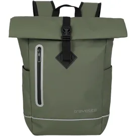 Travelite Rucksack wasserfest, Fahrradrucksack, Freizeitrucksack mit Rolltop Verschluss & Reflektoren, BASICS, 48 cm, 19 Liter