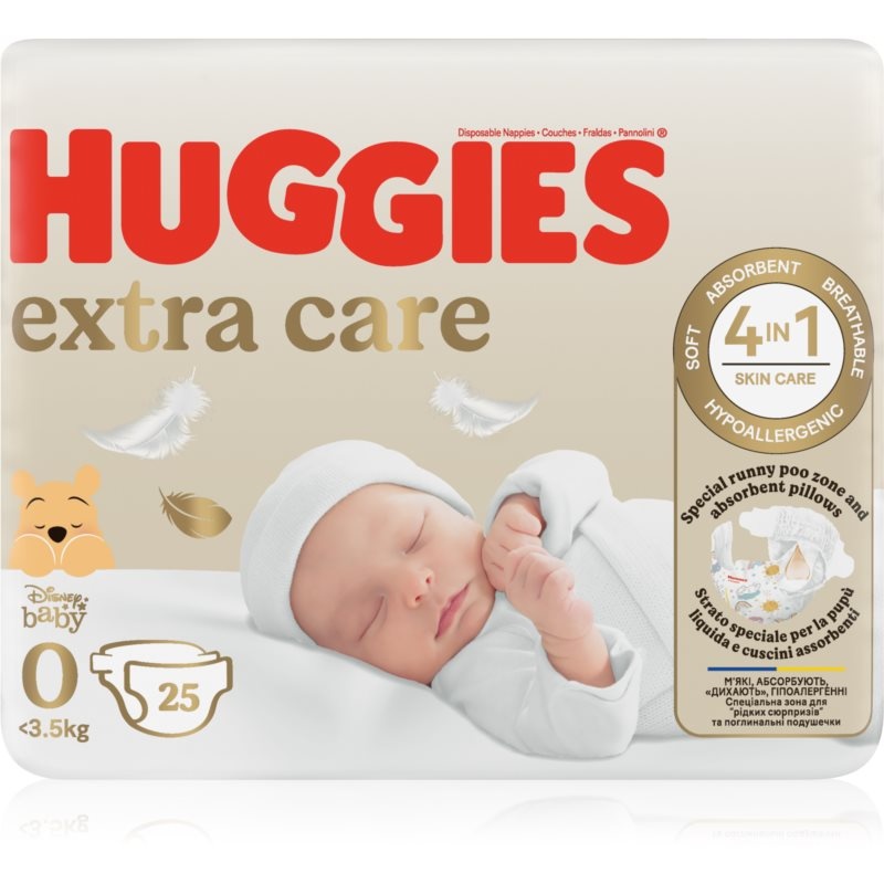 Huggies Extra Care Size 0 Einwegwindeln <4 kg 25 St.