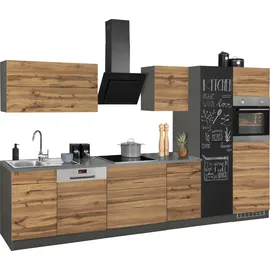 kochstation Küchenzeile KS-Trier 350 cm grau