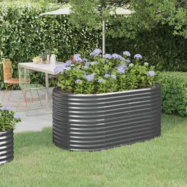 vidaXL Hochbeet Pulverbeschichteter Stahl 152 x 80 x 68 cm Anthrazit