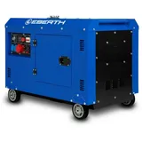 EBERTH Stromerzeuger 8000 Watt Notstromaggregat Diesel, Stromerzeuger mit 13,9 PS, 4-Takt Dieselmotor, 3-Phasen Stromgenerator mit 1x 400V blau