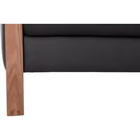 2-Sitzer W.SCHILLIG "finn wahlw. mit Sitztiefenverstellung & Kopfstützenverstellung, bequem", schwarz (schwarz z59), B:210cm H:71cm T:106cm, Flachgewebe S22 (100% Polyester);Stoff S37 (100% Polyester);Longlife Xtra-Leder Z59: Glattleder mit modischer Prägung. Hautstärke 0, 9 - 1, 1 mm, Sofas, German Design Award 2016, Fußgestell Nussbaum natur, Breite 210 cm