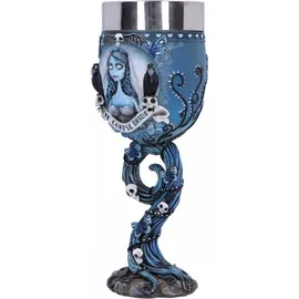 Nemesis Now Corpse Bride Kelch Emily 21 cm - Blau/Silber/Schwarz