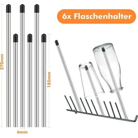 luxuskollektion Flaschenhalter 6er Set Edelstahl