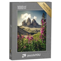 puzzleYOU Puzzle Puzzle 1000 Teile XXL „Drei Zinnen, Südtirol, Alpen, Dolomiten“, 1000 Puzzleteile, puzzleYOU-Kollektionen Drei Zinnen