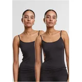 URBAN CLASSICS Ladies Bamboo Tank Top 2-Pack - Schwarz