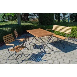 Gartengarnitur 4-tlg Lindau Holz/Metall