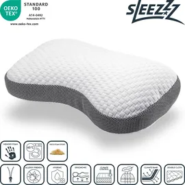 sleezzz Premium Viskoelastik Kontur Kissen 36 x 60 cm Weiß