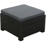KETER Provence Hocker Premium Panama anthrazit mit Kissen anthrazit - Rattanoptik, wetterfest