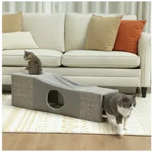 PawHut Katzentunnel 98 x 30 cm Grau