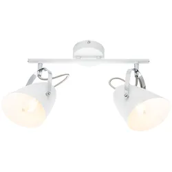 Decken Leuchte Spot Strahler Leiste verstellbar weiß Chrom Lampe Wohn Zimmer Beleuchtung