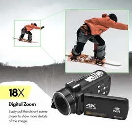 Camnoon 4K Action Cam WLAN-Camcorder 56 MP