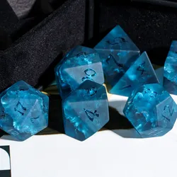 Glaswürfel Frosted Lightning Blue