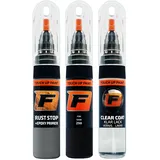 FIRANTO Lackstift Autolack Reparaturset für Saab 298 Jet Black - 3-in-1 Autolack Kratzer Reparaturstift 15ml Grundierung, Klarlack