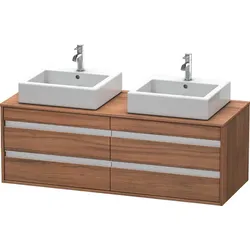Duravit Waschtischunterschrank wandhängend „Ketho“ 140 × 49,6 × 55 cm in Nussbaum Natur