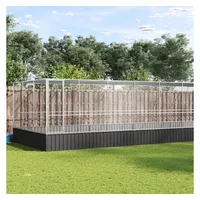 VidaXL Voliere mit Erweiterung Silbern 725x307x212 cm Stahl