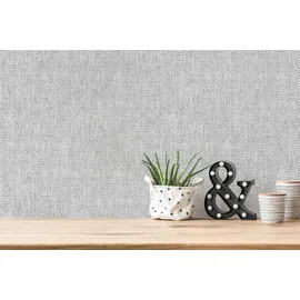 A.S. Création Vliestapete Gewebeoptik Grau-Weiß FSC®