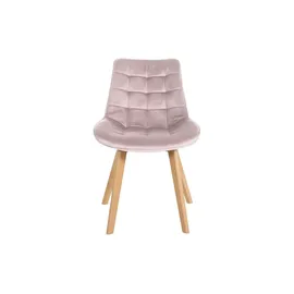 CLP 2er Set Stuhl Brook Samt I Esszimmerstuhl Mit Samtbezug ¦ rosa/pink ¦ Maße (cm): B: 54 H: 84