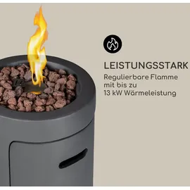 Blumfeldt Crete Gas-Feuerstelle Ø 40,6 cm Silber