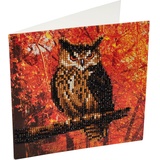 Crystal Art Craft Buddy CCK-A10 - Autumn Owl 18x18cm Crystal Art Card Diamond Painting