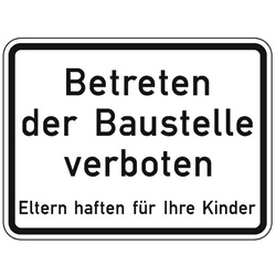 Schild Betreten der Baustelle verboten