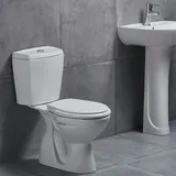 Belvit Stand-WC mit Taharet Keramik-Spülkasten Softclose WC-Sitz Toilette WC Senkrecht Boden