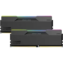 Klevv CRAS V DDR5 RGB 32GB (2X 16GB) 6000MH/z CL28 Gaming-Arbeitsspeicher-Kit XMP 3.0 Hochleistungs-Übertaktung 28-36-36-76 – Schnelleres Gaming mit extrem niedrigem CL28