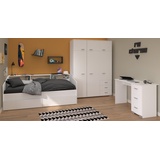 Parisot Jugendzimmer-Set "Sleep 42" Schlafzimmermöbel-Sets Gr. B/H/T: 113 cm x 82 cm x 203 cm, ohne Matratze, B/H: 90 cm x 200 cm, weiß