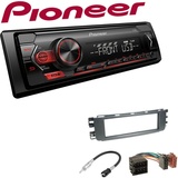 Pioneer 1-DIN Autoradio USB AUX Android Einbauset für Smart ForFour 2004-2006