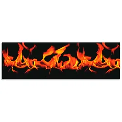 Artland Küchenrückwand »Feuer 2 - Flammen«, (1 tlg.), Alu Spritzschutz mit Klebeband, einfache Montage Artland schwarz