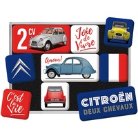 Nostalgic-Art Retro Kühlschrank-Magnete, 9 Stück, Citroen – 2CV C'est