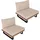MCW Lounge-Sessel H54 2er-Set hellbraun/beige
