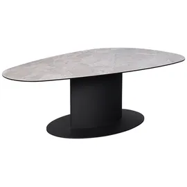 DIETER KNOLL Couchtisch Schwarz Beige Glas Metall 42 x 70 x 130 cm