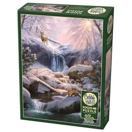 Brainbox Puzzle COBBLE HILL PUZZLES - Mystic Falls im Winter 1000 Teile, 1000 Puzzleteile