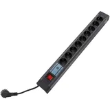 REV Ritter Steckdosenleiste 3,70 m Schwarz 9 St.