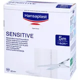 Hansaplast Sensitive Pflaster (5 m x 4 cm), zuschneidbare und hautfreundliche Wundpflaster mit Bacteria Shield & sicherer Klebkraft, schmerzlos zu entfernende Pflaster