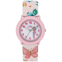 Prinzessin Lillifee Quarzuhr, Armbanduhr, 2037727 Textilband Blumen Schmetterling r...