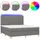 vidaXL Boxspringbett 180 x 200 cm Dunkelgrau