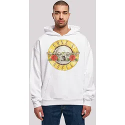 Kapuzenpullover F4NT4STIC "Guns 'n' Roses Vintage Logo Black", Herren, Gr. 5XL, weiß, Obermaterial: 100% Baumwolle, casual, oversize, Langarm, Pullover, Premium Qualität