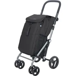 CARLETTEinkaufstrolley Einkaufswagen Klappbar Grocery Trolley Shopping Cart 53 l, Kühltasche 10L, eine Große Kapazität von 25 kg, Für Einkaufen-Schwarz