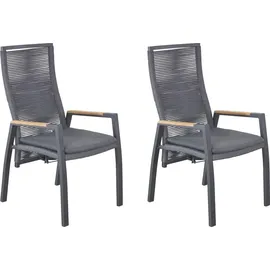 LC Garden Diwo Gartenstuhl 63 x 57 x 107 cm grau 1 St.