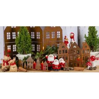 Windlicht Haus Edelrost Weihnachten H45x73cm Landhaus Garten Deko 572053045708