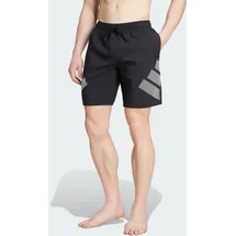 adidas Badeshorts Big Bars Schwarz/Weiß XS