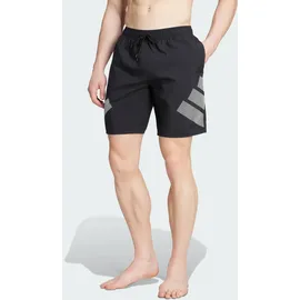 adidas Badeshorts Big Bars Schwarz/Weiß XS