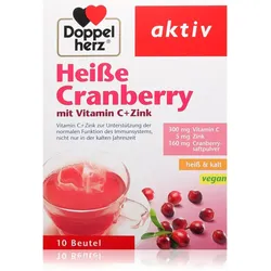 Doppelherz Aktiv heiße Granulat zur Unterstützung des Immunsystems Geschmack Cranberry 10 St.