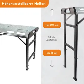 Lemodo Schweißtisch klappbar, Werkbank höhenverstellbar aus Stahl, Multifunktionstisch